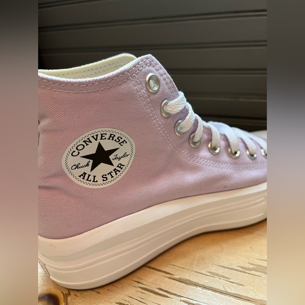 Converse All Star Move Platform Hi Top Trainers Lilac/Pale Amethyst W Size 10 - Picture 5 of 8